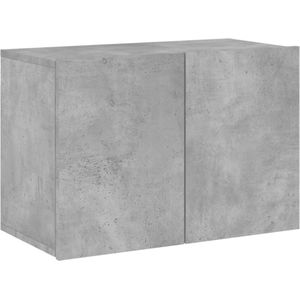vidaXL Tv-meubel wandgemonteerd 60x30x41 cm betongrijs