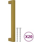 vidaXL Handvatten 20 st 160 mm roestvrij staal goudkleurig