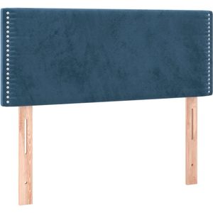 vidaXL Hoofdbord 90x5x78/88 cm fluweel donkerblauw