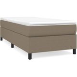 vidaXL Bedframe stof taupe 80x200 cm