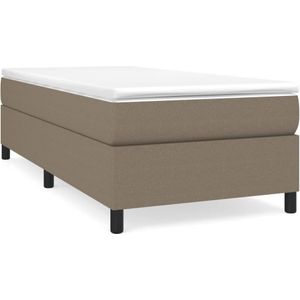 vidaXL Bedframe stof taupe 80x200 cm