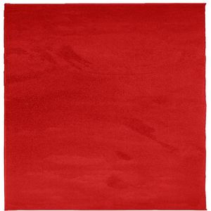 vidaXL Vloerkleed OVIEDO laagpolig 240x240 cm rood