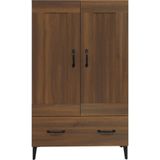 vidaXL Hoge kast 70x31x115 cm bewerkt hout bruin eikenkleur