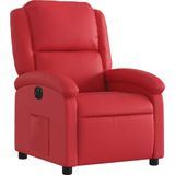 vidaXL Fauteuil verstelbaar elektrisch kunstleer rood