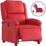 vidaXL Fauteuil verstelbaar elektrisch kunstleer rood