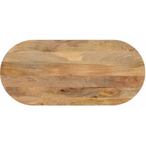 vidaXL Tafelblad ovaal 120x60x2,5 cm massief mangohout