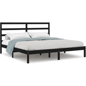 VidaXL-Bedframe-massief-hout-zwart-180x200-cm-Super-King