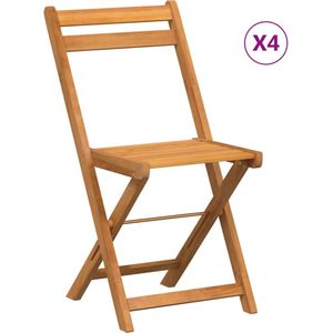 vidaXL Bistrostoelen 4 st inklapbaar massief acaciahout