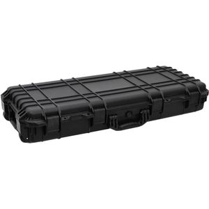 vidaXL Flightcase op wieltjes 96x42x16 cm PP zwart