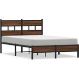 vidaXL Bedframe zonder matras bewerkt hout bruin eikenkleur 120x190 cm