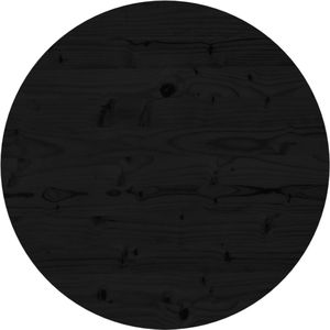 vidaXL-Tafelblad-rond-Ø60x3-cm-massief-grenenhout-zwart