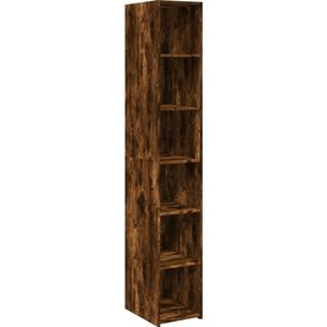 vidaXL Hoge kast 30x41x185 cm bewerkt hout gerookt eikenkleurig