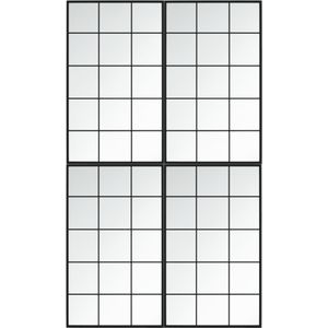 vidaXL Wandspiegels 4 st 100x60 cm metaal zwart