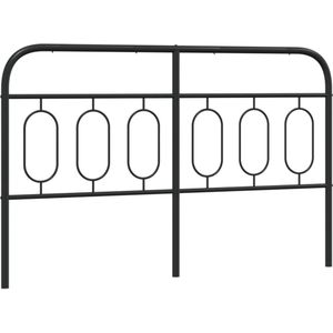 vidaXL Hoofdbord 140 cm metaal zwart