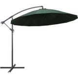 vidaXL Zweefparasol met aluminium paal 3 m groen