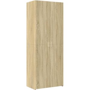 vidaXL Hoge kast 70x42,5x185 cm bewerkt hout sonoma eikenkleurig