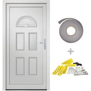 vidaXL Voordeur 88x190 cm PVC wit