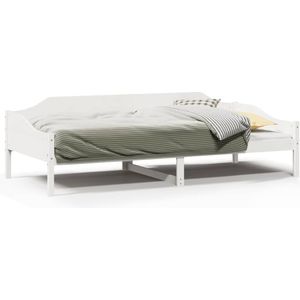 vidaXL Bedframe zonder matras massief grenenhout wit 90x190 cm