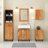 vidaXL Badkamerwandkast 38x33x160 cm massief acaciahout
