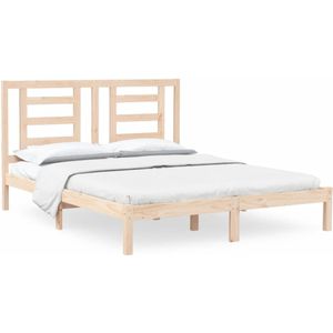 vidaXL Bedframe massief grenenhout 160x200 cm