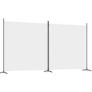 vidaXL Kamerscherm met 2 panelen 348x180 cm stof wit