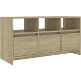 vidaXL Tv-meubel 102x37,5x52,5 cm spaanplaat sonoma eikenkleurig