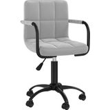 vidaXL Eetkamerstoelen draaibaar 6 st fluweel lichtgrijs
