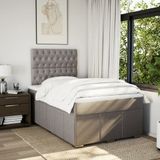 vidaXL - Boxspring - met - matras - stof - taupex190 - cm