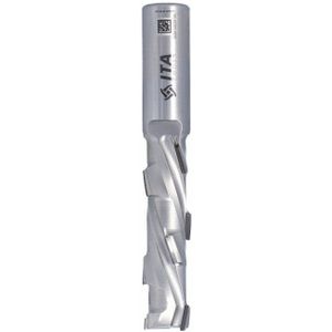 SchellekensTools x ITA - Diamantfrees Z1+1 D=20 I= 72 L=136 S=20x50 RH 8PCD+1 HM H=2,5 3 helix wings, HM body, type DTA - DTA.20.072.20.0SR