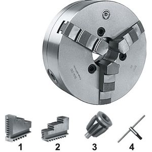 Bison - Bison zelfcentrerende drie-klauwplaat‚ staal‚ type 3504‚ Ø 125 - 85.420.0125