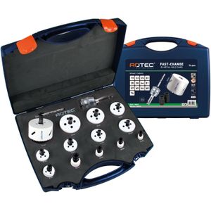 Rotec - Rotec gatzagenset '527 - Allround' met Fast-Change adapters, 6-kant, 16-dlg. - 527.7110