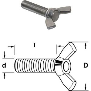CMT ORANGE TOOLS® - CMT Vleugelschroef M6X30 UNI-5449 - 990.069.00