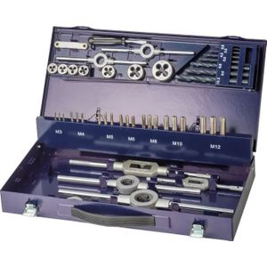 International Tools - I.T. ECO PRO HSS set draadsnijden in stalen cassette M3 - 4 - 5 - 6 - 8 - 10 - 12 - 29.130.1312