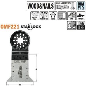 CMT ORANGE TOOLS® - multitool HSS Bi-metaal 8% cobalt, 50 mm. (50 stuks) - OMF221-X50