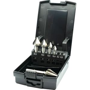 Phantom - Phantom HP2 UNI HSS-E set verzinkboren 42.347‚ 60°, 3 snijkanten, Ø10,4 t/m 25 - 49.236.1025