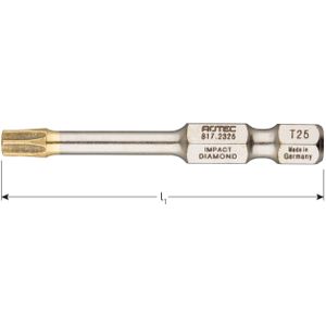 Rotec - Rotec IMPACT schroefbit, diamond, T10x50 (Torx) (2st.) - 817.23102