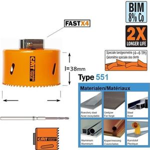 CMT ORANGE TOOLS® - CMT Gatzaag voor metaal en non-ferro metalen D=44mm - 551.044