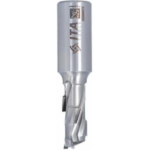 SchellekensTools x ITA - Diamantfrees Z1+1 D=18 I= 45 L=108 S=25x50 LH 5PCD+1 HM H=2,5 3 helix wings, HM body, type DTA - DTA.18.045.25.0SL