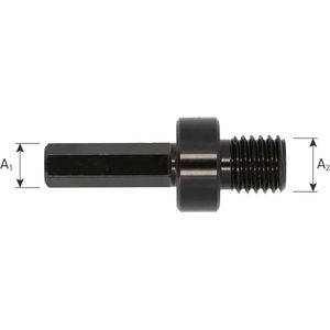 Rotec - Rotec adapter van 6-knt. 9mm naar M14 (buitendraad) - 779.0136