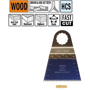 CMT ORANGE TOOLS® - 68 mm. multitool "Japanse" vertanding voor in hout 5st. (SuperCut) - OMS06-X5