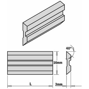 SchellekensTools x ITA - System knive Centrolock 230,0x16,0x3,0 18% (T1) HSS - KS3.230.01