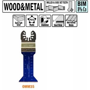 CMT ORANGE TOOLS® - 42mm multitool voor in hout en metaal, 5st. (universeel) - OMM35-X5