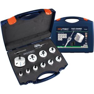 Rotec - Rotec gatzagenset '527 - Electricien' met Fast-Change adapters, SDS+, 13-dlg. - 527.7205