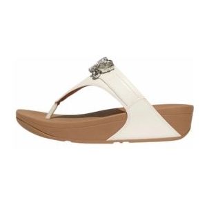 FitFlop Women Lulu Jewel-Deluxe Leather Toe-Post Urban White-Schoenmaat 40