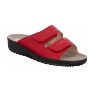 Badslippers Rode Dames Slippers Rode Slippers Met Klittenband