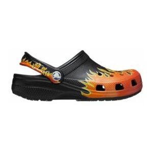 Klomp Crocs Kids Classic Flames Clog Black Multi-Schoenmaat 34 - 35