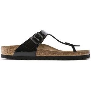 Slipper Birkenstock Women Gizeh Birko-Flor Patent Black Narrow-Schoenmaat 39