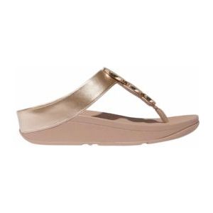 FitFlop Women Halo Bead-Circle Metallic Toe-Post Sandals Metallic Latte Beige-Schoenmaat 41