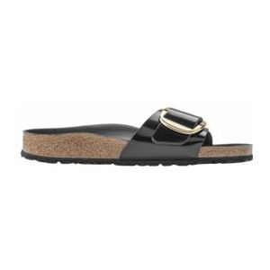 Slipper Birkenstock Women Madrid Big Buckle Natural Leather Patent High Shine Black Narrow-Schoenmaat 41