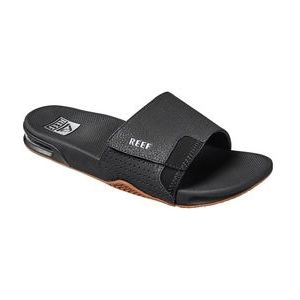 Slipper Reef Men Fanning Slide Black Silver-Schoenmaat 45